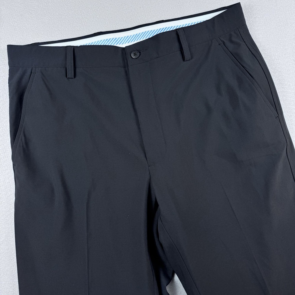 FootJoy Chino Golf Pants Men 34x32 Black Stretch Performance Straight Leg